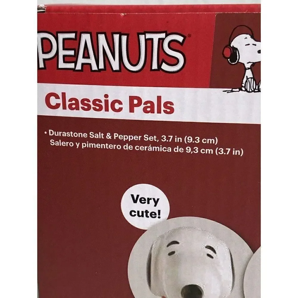 Peanuts Classic Pals Snoopy‎ & Charlie Brown Ceramic Salt & Pepper Set NEW